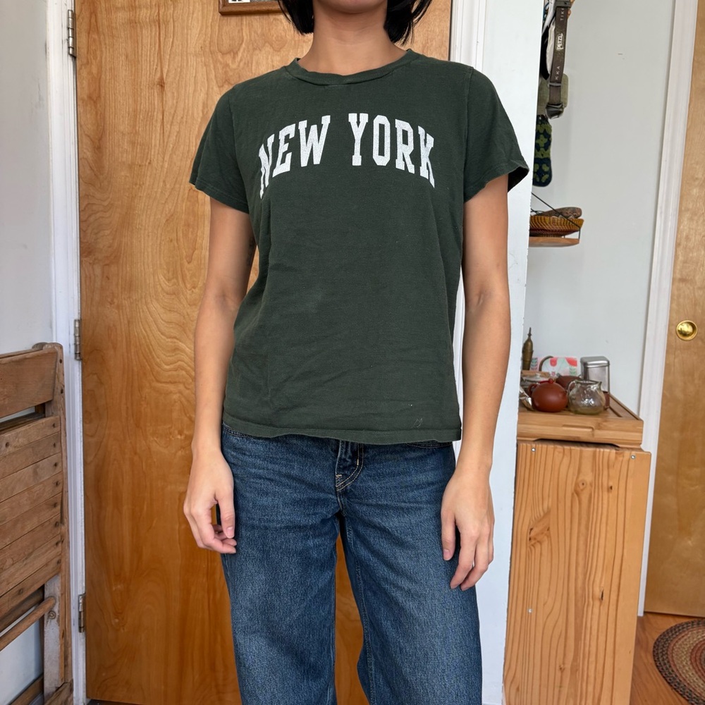 Brandy Melville Green Graphic Tee